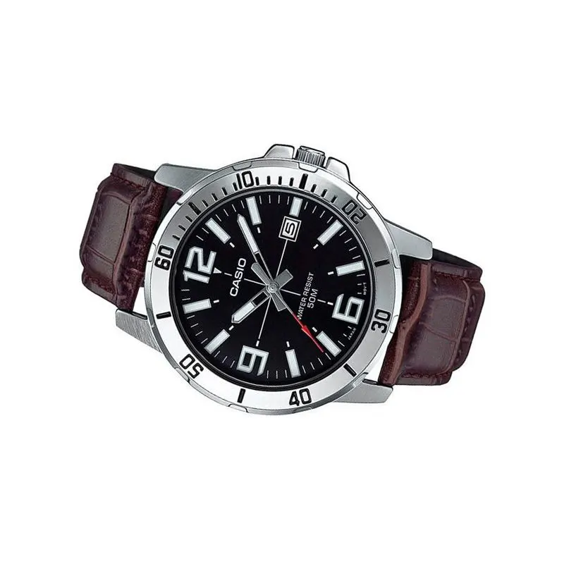 Casio Enticer Analog Black Dial Men's Watch | MTP-VD01L-1BV